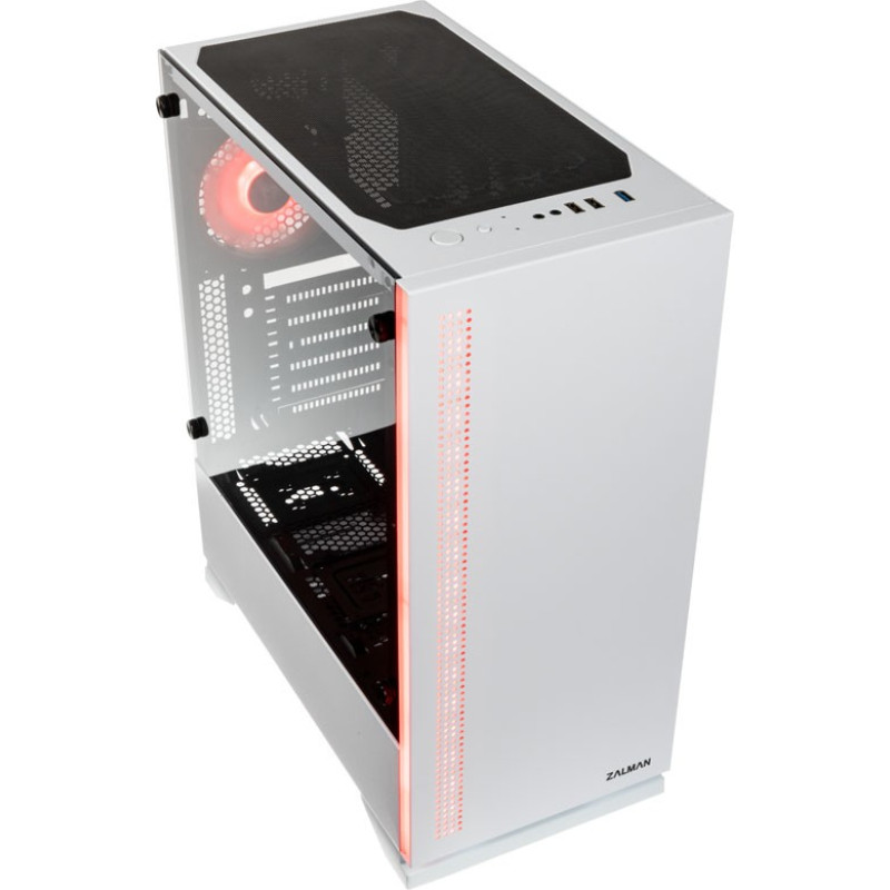 Zalman S5 White ATX, RGB fan + fan, T/G