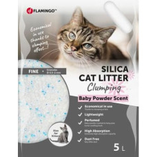 Flamingo CAT LITTER SILICA FINE CLUMPING BABY POWDER 5L