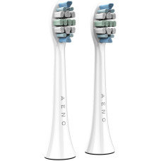 Aeno Replacement toothbrush heads, White, Dupont bristles, 2pcs in set (for ADB0003/ADB0005 and ADB0004/ADB0006)