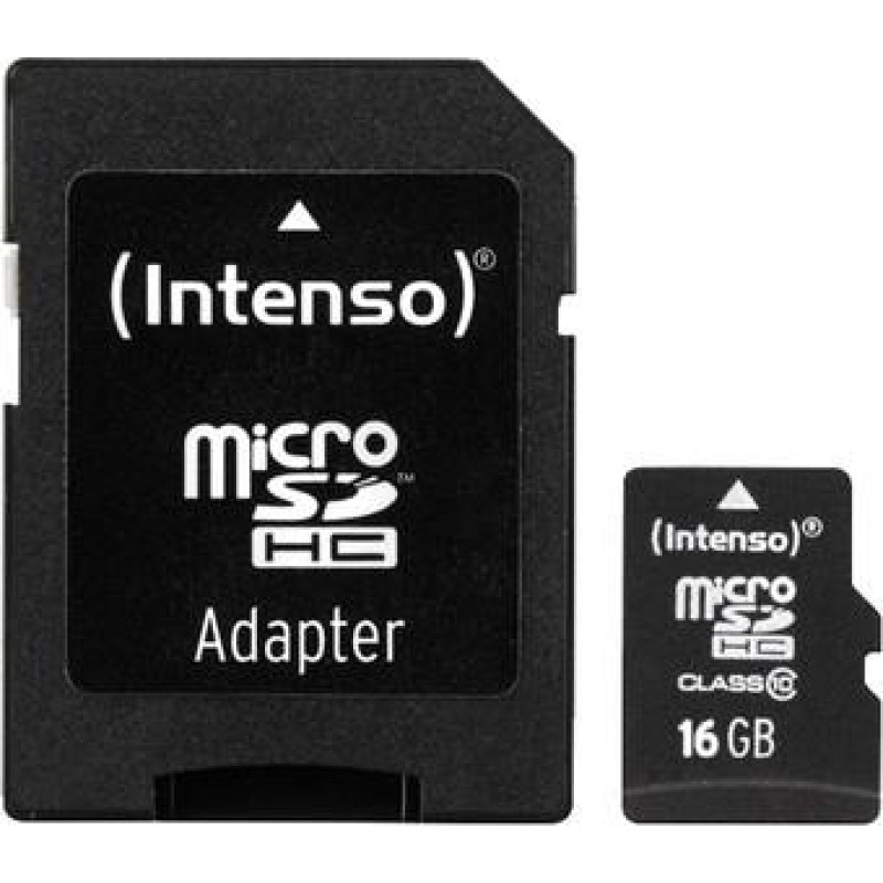 Intenso MEMORY MICRO SDHC 16GB C10/W/ADAPTER 3413470 INTENSO