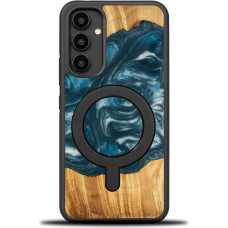 Bewood Unique MagSafe Air Element wood and resin case for Samsung Galaxy A54 5G - blue and white