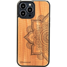 Bewood Mandala Apple Tree Wooden Case for iPhone 13 Pro Max - Light Brown