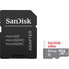 Sandisk Ultra microSDXC 64GB + SD Adapter 100MB/s Class 10 UHS-I, EAN: 619659185060