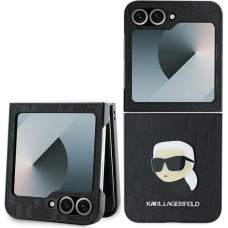 Karl Lagerfeld Saffiano Monogram Case for Samsung Galaxy Z Flip 6 - Black