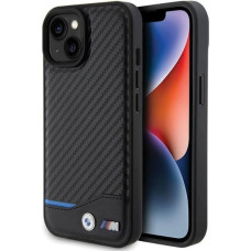 BMW Leather Carbon case for iPhone 15 - black