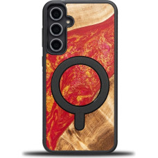 Bewood Unique MagSafe Paris wood and resin case for Samsung Galaxy S23 FE - red and gold