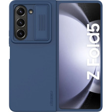 Nillkin CamShield Silky Silicone Case for Samsung Galaxy Z Fold 5 with Camera Protector - Dark Blue