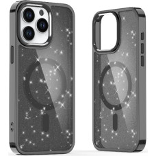 Hurtel Glitter Case MagSafe for iPhone 16 - black with glitter