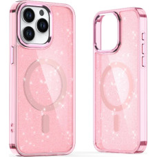 Hurtel Glitter Case MagSafe for iPhone 16 Pro - pink with glitter