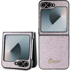 Guess 4G Glitter Script Case for Samsung Galaxy Z Flip 6 - Pink