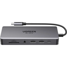 Ugreen HUB Ugreen CM681 15978 13in1 USB-C - 2x USB-A 3.2 / 2x USB-A 3.0 / USB-C 3.2 / 2x HDMI / DisplayPort / RJ45 / SD and TF / AUX / USB-C PD