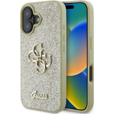 Guess Fixed Glitter Big 4G iPhone 16 Case - Gold