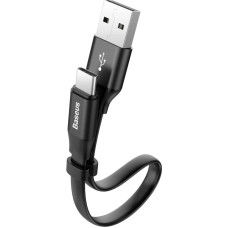 Baseus Nimble flat cable USB / USB-C cable with holder 2A 0.23M black (CATMBJ-01)