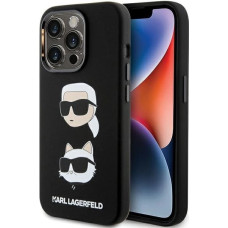 Karl Lagerfeld Silicone Karl&Choupette Head case for iPhone 15 Pro Max - black