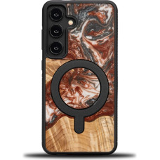 Bewood Unique MagSafe Venus wood and resin case for Samsung Galaxy S24 - black and red