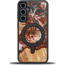 Bewood Unique MagSafe Venus wood and resin case for Samsung Galaxy S23 FE - black and red