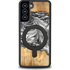 Bewood Unique MagSafe Earth Element Wood and Resin Case for Samsung Galaxy S21 FE - Black and White