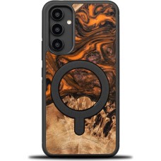 Bewood Unique MagSafe Orange wood and resin case for Samsung Galaxy A54 5G - orange and black