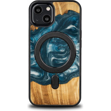 Bewood Unique MagSafe Air Zywiol Wood and Resin Case for iPhone 13 - Blue and White