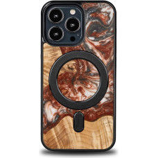 Bewood Unique MagSafe Venus Wood and Resin Case for iPhone 13 Pro - Black and Red