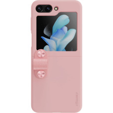 Nillkin Flex Flip Case with Charm and Stand for Samsung Galaxy Z Flip 5 - Peach