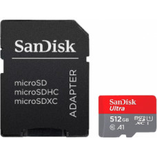 Sandisk Atmiņas kartes Sandisk Ultra microSDXC 512GB + SD Adapter