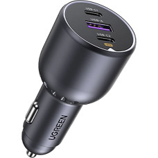 Ugreen EC705 car charger 130W 2x USB-C 1x USB-A - gray