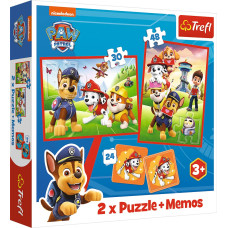 Trefl PAW PATROL Puzles komplekts 30 gab + 48 gab + 24 memo