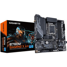 Gigabyte Mainboard|GIGABYTE|Intel B760 Express|LGA1700|Micro-ATX|Memory DDR5|Memory slots 4|1xPCI-Express 4.0 16x|1xM.2|1xHDMI|1xDisplayPort|5xUSB 2.0|3xUSB 3.2|1xRJ45|3xAudio port|B760MGAMINGXAX1.2