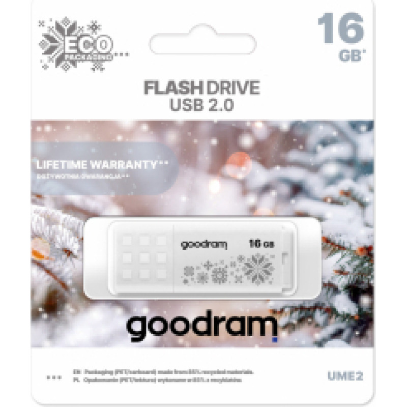 Goodram Zibatmiņa GoodRam USB UME2 16GB WINTER White