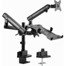 Gembird Monitora stiprinājums Gembird Desk Mounted Adjustable Monitor Arm with Notebook Tray (full-motion)