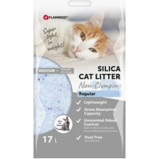 Flamingo CAT LITTER SILICA MEDIUM 17 L - silikona smiltis