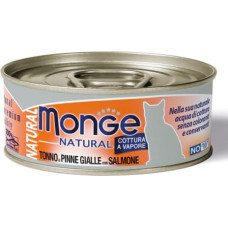 Monge Natural acqua Yellowfin Tuna with Salmon 80 g - konservi kaķiem