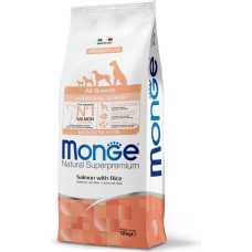 Monge All Breeds Puppy and Junior Monoprotein Salmon with Rice 12 kg - barība suņiem