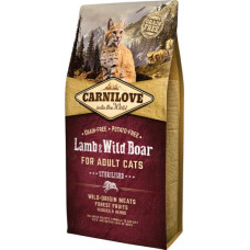 Carnilove Lamb & Wild Boar Adult Cat Sterilised 6 kg barība kaķiem