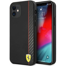 Ferrari FESAXHCP12SBK iPhone 12 mini 5.4" black/black hardcase On Track Carbon Stripe