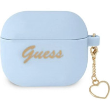 Guess GUA3LSCHSB AirPods 3 cover blue/blue Silicone Charm Heart Collection