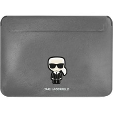 Karl Lagerfeld Saffiano Ikonik Karl case for a 13-14" laptop - silver