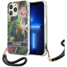 Guess GUHCP13LHFLSB iPhone 13 Pro / 13 6.1" blue/blue hardcase Flower Strap