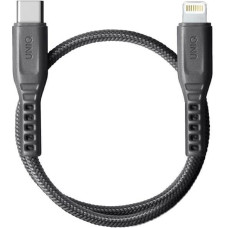 Uniq Flex USB-C / Lightning 18W nylon cable 30 cm - gray