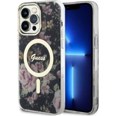 Guess GUHMP14XHCFWSK iPhone 14 Pro Max 6.7" black/black hardcase Flower MagSafe