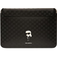 Karl Lagerfeld Saffiano Monogram Ikonik case for a 14" laptop - black