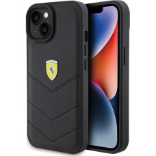 Ferrari Quilted Metal Logo case for iPhone 15 - black