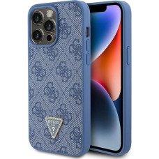 Guess GUHCP15XP4TDPB iPhone 15 Pro Max 6.7" blue/blue hardcase Leather 4G Triangle Strass