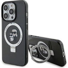 Karl Lagerfeld KLHMP15LHMRSKCK iPhone 15 Pro 6.1" black/black hardcase Ring Stand Karl&Choupette MagSafe