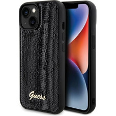 Guess Sequin Script Metal case for iPhone 14 / 15 / 13 - black