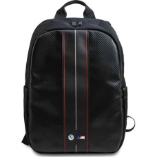 BMW Carbon & Red Stripe backpack for a 16" laptop - black