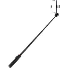 Hurtel Selfie stick WC12YDS 1.3m aluminum alloy telescopic tripod with dual lamp and phone holder - black