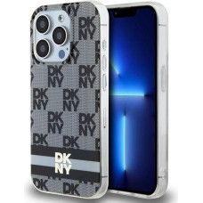 Dkny IML Checkered Mono Pattern & Printed Stripes MagSafe Case for iPhone 14 Pro Max - Black