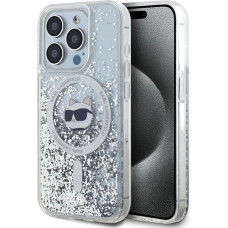 Karl Lagerfeld Liquid Glitter Choupette Head MagSafe case for iPhone 13 Pro Max - transparent